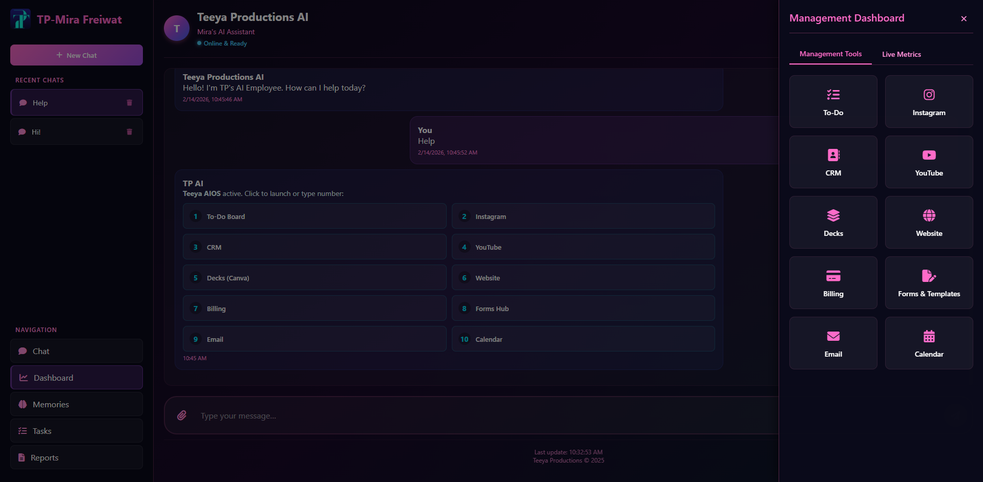 Management Dashboard