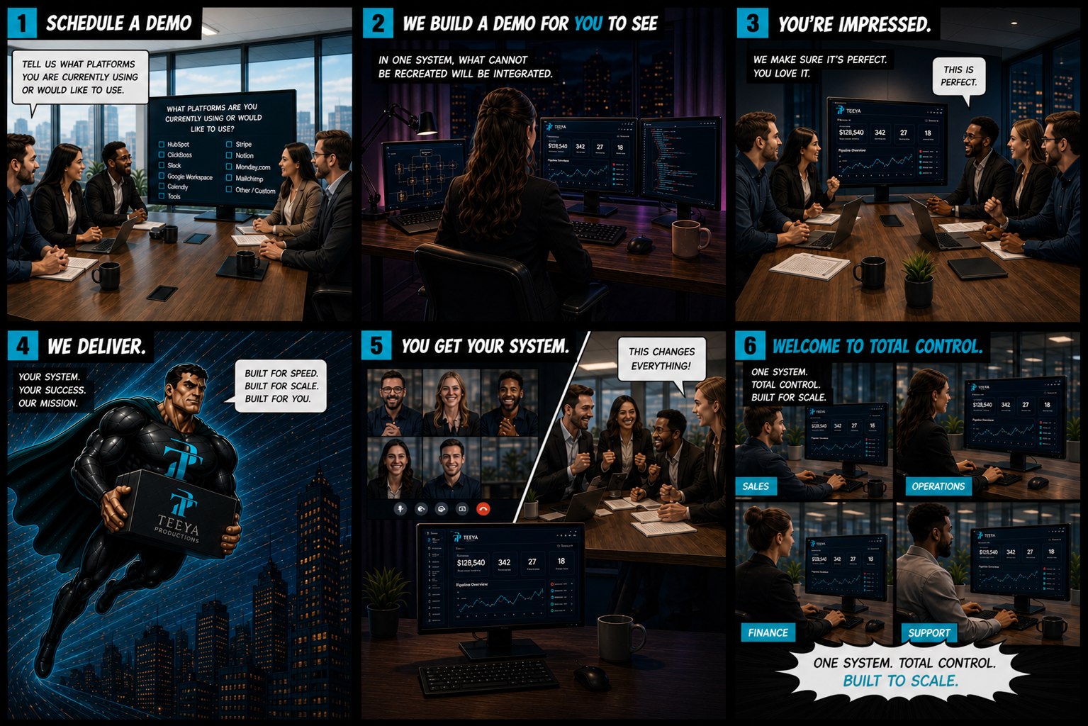 Teeya Productions interface preview 1 of 5