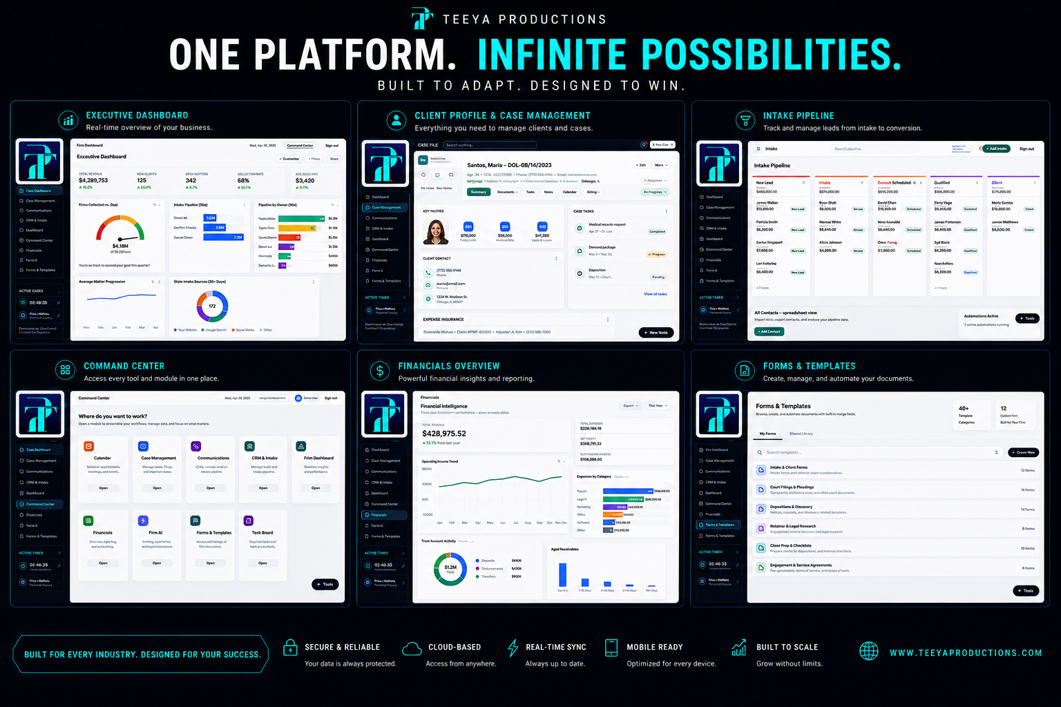 Teeya Productions interface preview 4 of 5